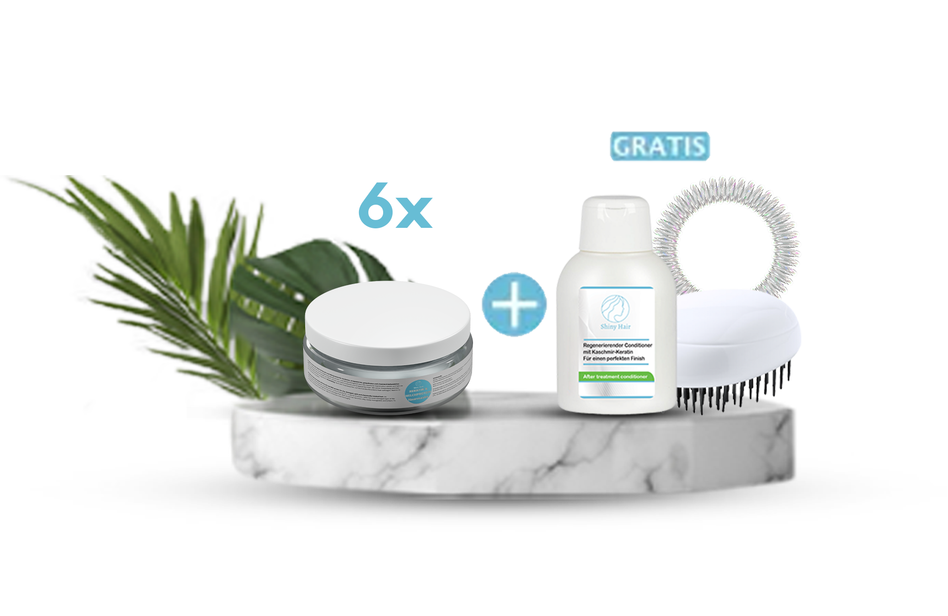 6x Hair Mask + FREE Conditioner + FREE Hairbrush + FREE Hair Tie | Cost Price - Bundle